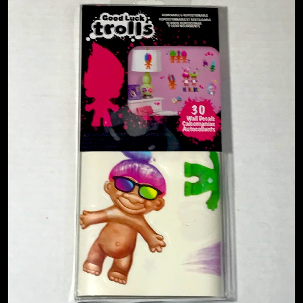 NEW GOOD LUCK TROLLS ROOM DECOR WALL DECAL…